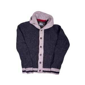 Roots Canada Wool Cardigan Sweater Mens M Cozy Knit Classic Buttoned Classic